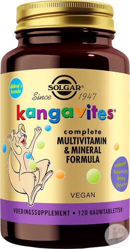 Solgar Kangavites Bouncing Berry Multivitamines Enfant 120 Comprimés À Croquer