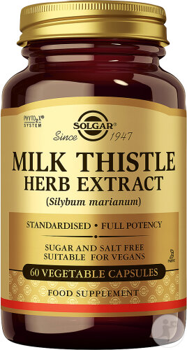 Solgar Milk Thistle Herb Extract Chardon Marie 60 Gélules Végétales