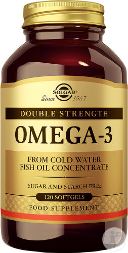 Solgar Omega-3 Huile de Poisson Double Strength 120 Gélules