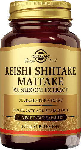 Solgar Reishi Shiitake Maitake Mushroom Extract 50 Gélules Végétales
