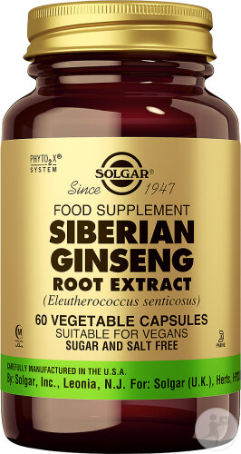 Solgar Siberian Ginseng Root Extract 60 Gélules Végétales