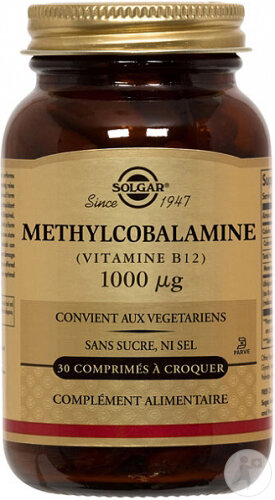 Solgar Vitamine B12 Méthylcobalamine 30 Comprimés À Croquer