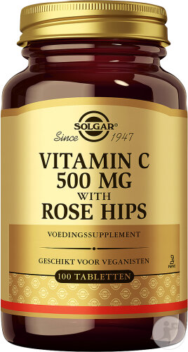 Solgar Vitamine C With Rose Hips Cynorrhodon 500mg 100 Comprimés