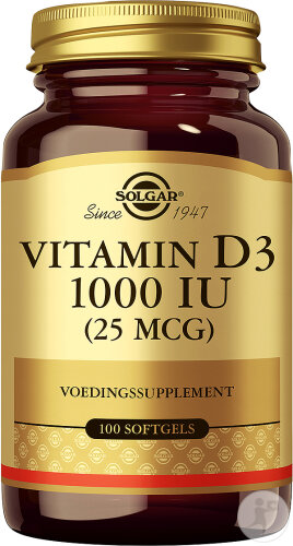 Solgar Vitamine D3 1000IU/25µg Softgels 100