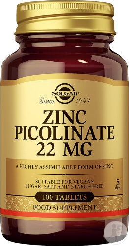 Solgar Zinc Picolinate 22mg Comprimés 100