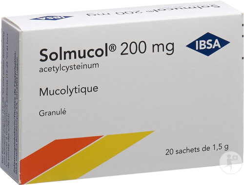 Solmucol Granulés 200mg Sans Sucre 20 Sachets