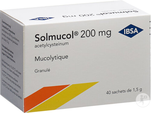 Solmucol Granulés 200mg Sans Sucre 40 Sachets
