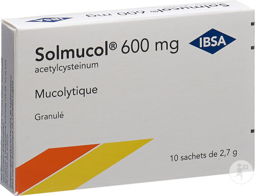 Solmucol Granulés 600mg Sans Sucre 10 Sachets