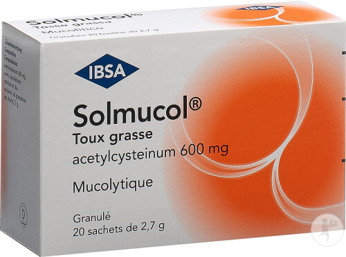 Solmucol Toux Grasse Granulés 600mg 20 Sachets