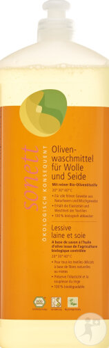 Sonett Lessive À Base De Savon À Huile D'Olive Laine Et Soie 1l