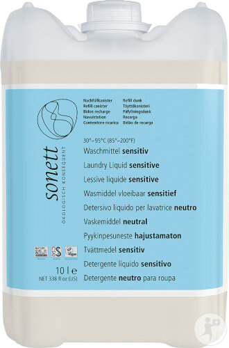 Sonett Lessive Liquide Sensitive 30°-95°C 10l