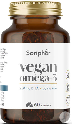 Soriphar Vegan Omega-3 DHA + ALA 60 Gélules