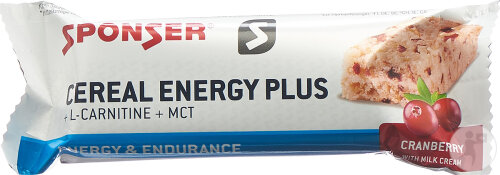 Sponser Cereal Energy Plus Bar Cranberry 40g
