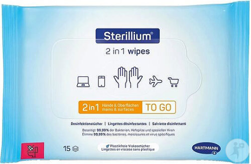 Sterillium 2En1 Lingettes Désinfectantes 15 Pièces
