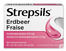 Strepsils Comprimé Sucer Fraise 16 Pièces
