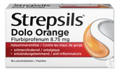 Strepsils Dolo Comprimé Sucer Orange 16 Pièces