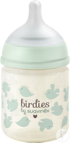 Suavinex Birdies Biberon Verre Tetine SX Pro XS Vert 120ml