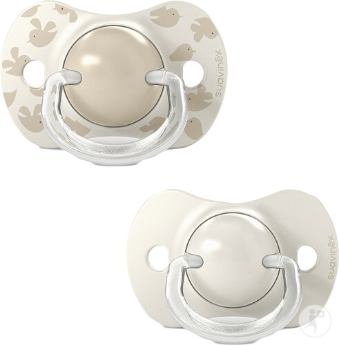 Suavinex Birdies Sucettes Symetriques SX Pro 6-18 Mois Beige 2 Pièces