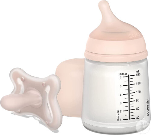 Suavinex Set Zéro Zéro Biberon 180ml A + Sucette Taille 2/2 Mois 1 Set