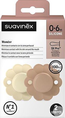 Suavinex Sucettes Réversibles Wonder 0/6 Wonder Cork 2 Pièces
