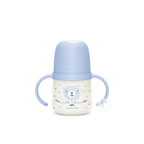 Suavinex Wild&Free Biberon A Anses +6 Mois Night And Day Bleu 150ml-2