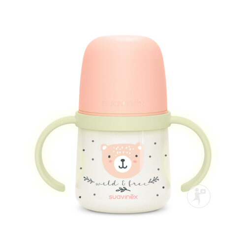 Suavinex Wild&Free Biberon A Anses +6 Mois Night And Day Rose 150ml-4