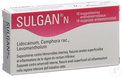 Sulgan-N Suppositoires 10 Pièces
