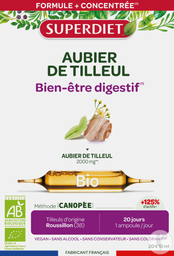 Super Diet Aubier De Tilleul Bio Ampoules 20x10ml
