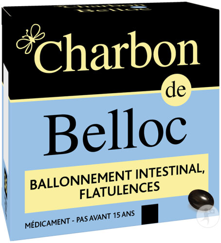 Superdiet Charbon De Belloc Ballonnement Intestinal/Flatulences 36 Capsules Molles