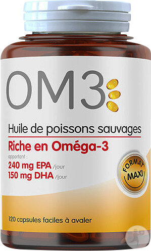 Superdiet OM3 Huile De Poissons Sauvages 120 Capsules