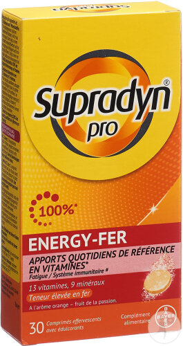 Supradyn Pro Energy Fer 30 Comprimés Effervescents