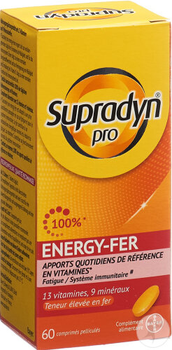 Supradyn Pro Energy Fer 60 Comprimés Pelliculés