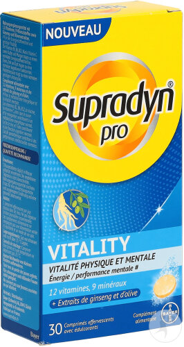 Supradyn Pro Vitality 30 Comprimés Effervescents
