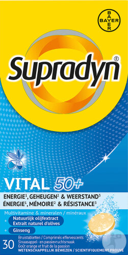 Supradyn Vital 50+ Multivitamine Avec Ginseng 30 Comprimés Effervescents