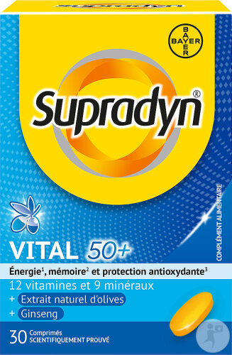 Supradyn Vital 50+ Multivitamine Avec Ginseng 30 Comprimés
