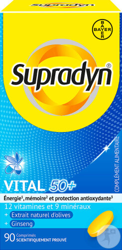 Supradyn Vital 50+ Multivitamine Avec Ginseng 90 Comprimés
