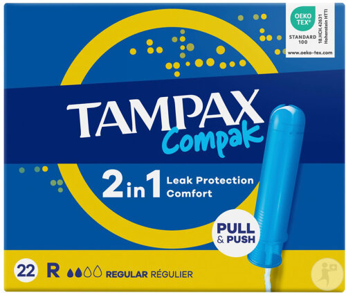 Tampax Tampons Compak Regular 22 Pièces