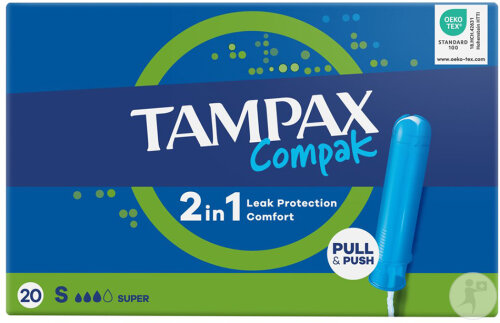 Tampax Tampons Compak Super 20 Pièces