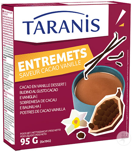 Taranis Entremets Saveur Cacao Vanille 5x19g