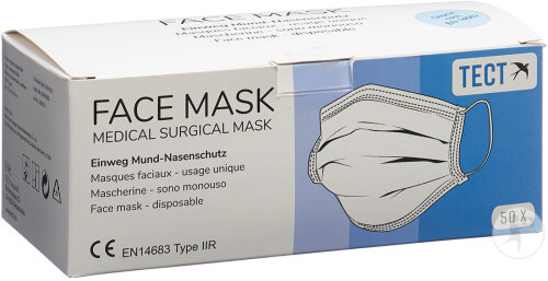 Tect Masques Médicaux Type IIR 50 Pièces