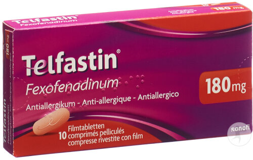 Telfastin Comprimés Pelliculés 180mg 10 Pièces