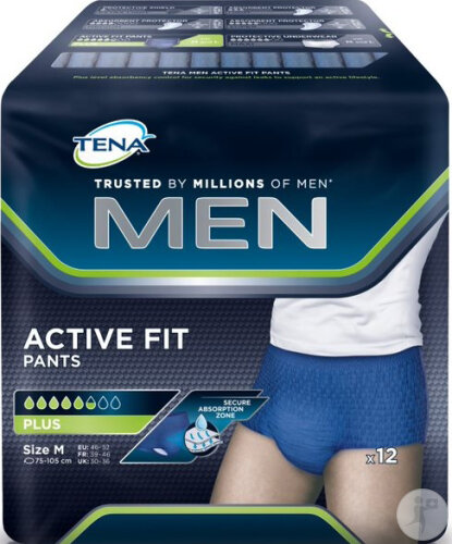 Tena Men Active Fit Pants Plus S/M 12 Pièces