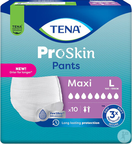 Tena Pants Maxi L 100-135cm 10 Pièce