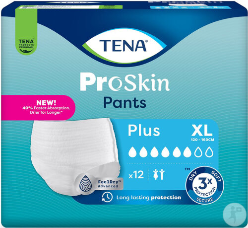 Tena Pants Plus XL 120-160cm 12 Pièces