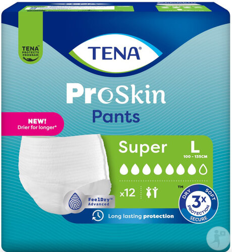 Tena Pants Super L 100-135cm 12 Pièces