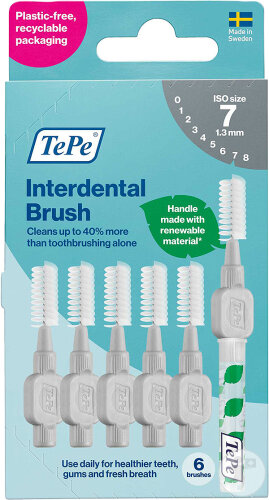 Tepe Original ISO 7 Brossettes Interdentaires 1,3mm Grises 6 Pièces