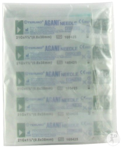 Terumo Agani Aiguille Hypodermique 21G 1 1/2 RB Vert 10 Pièces