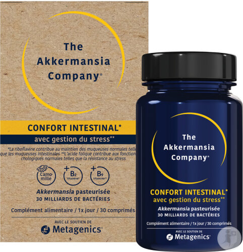 The Akkermansia Company Confort Intestinal Et Gestion Du Stress 30 Comprimés