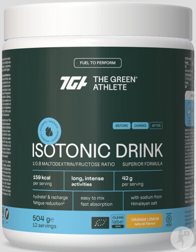 The Green Athlete Boisson Isotonique Orange-Citron Bio Et Végan 504g