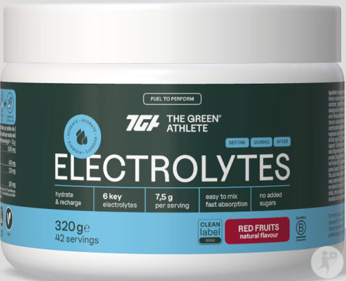 The Green Athlete Elektrolytes Fruits Rouges Végan 320g